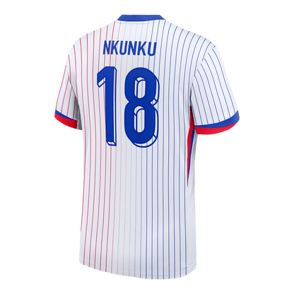 Frankrike Tröja NKUNKU #18 Euro 2024 Borta Vit-7