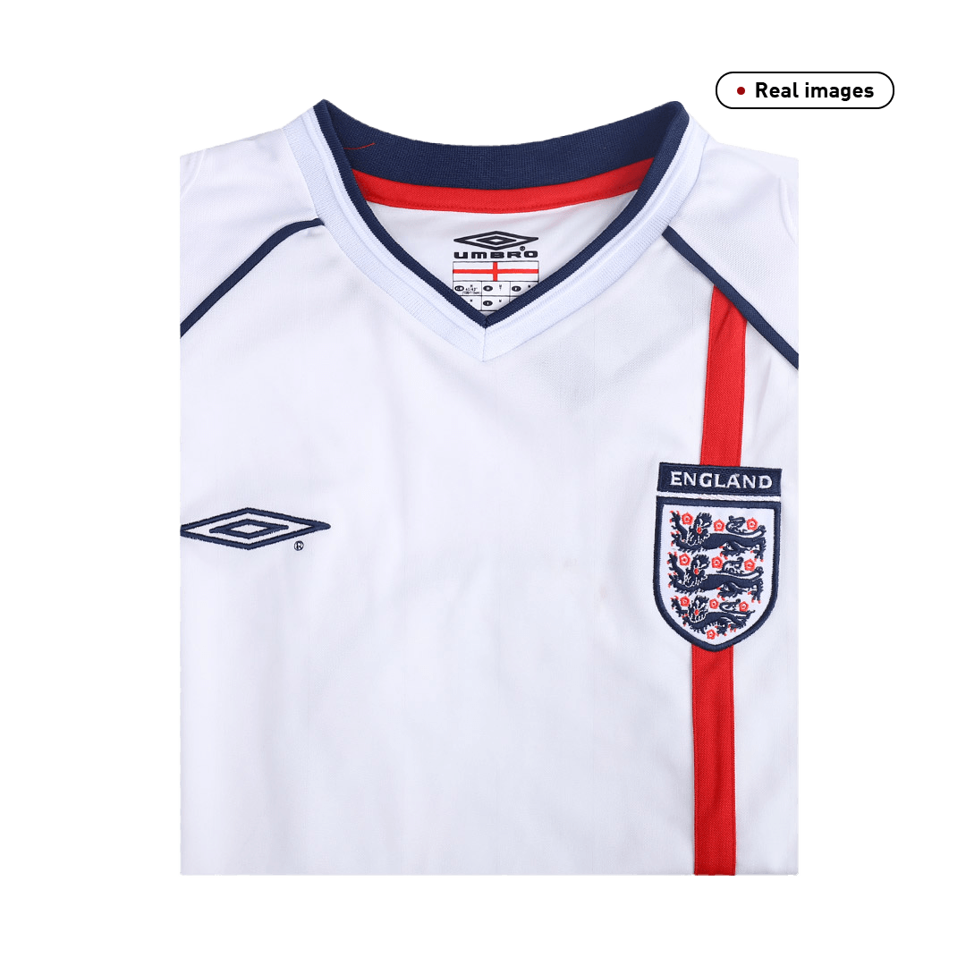 SCHOLES #8 England Hemmatröja 2002 Retro Tröja
 Vit
