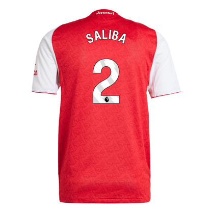 Arsenal Tröja SALIBA #2 2025/26 Hemma Röd-12