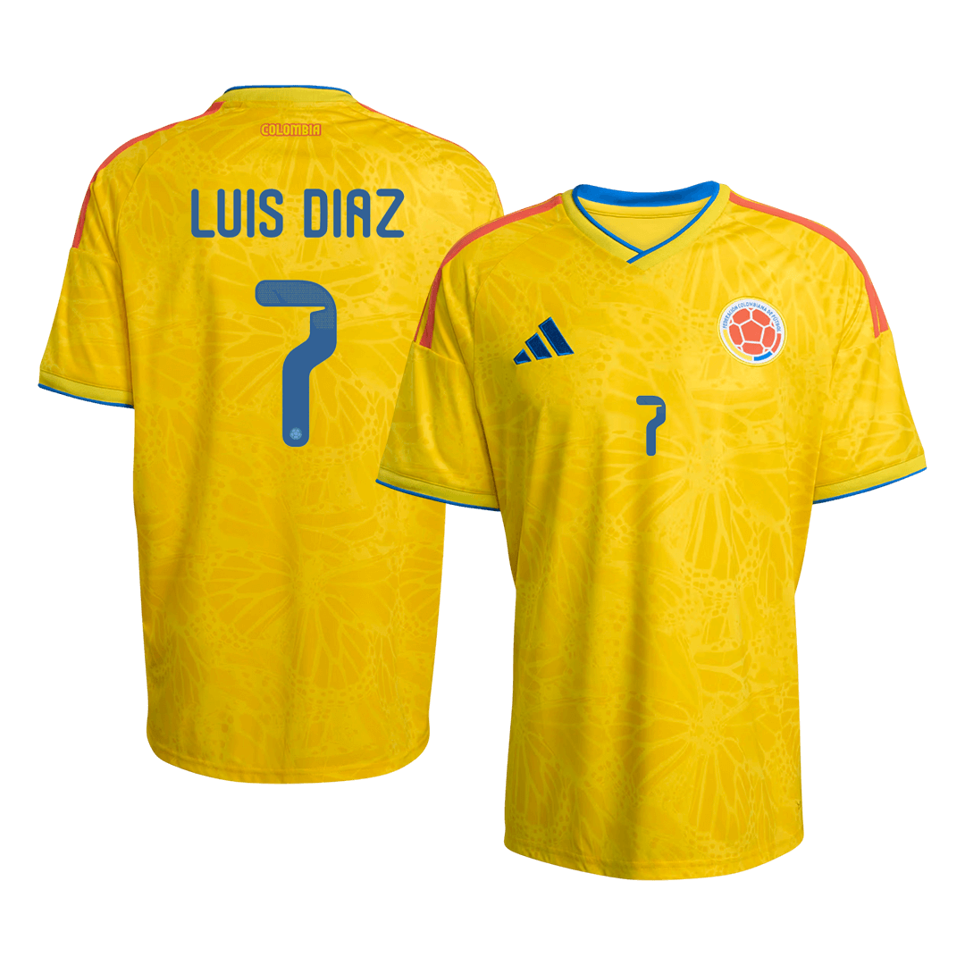 Colombia Tröja LUIS DíAZ #7 2026 Hemma Gul