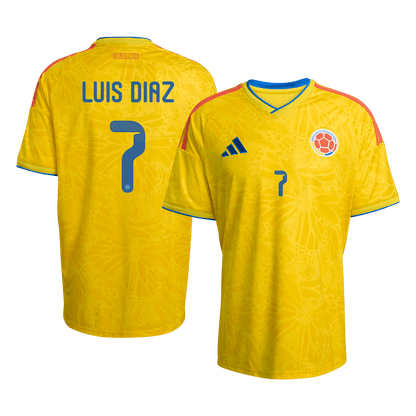 Colombia Tröja LUIS DíAZ #7 2026 Hemma Gul