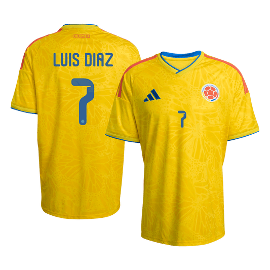 Colombia Tröja LUIS DíAZ #7 2026 Hemma Gul