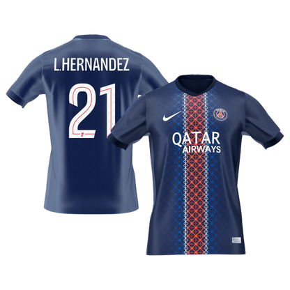 L.HERNANDEZ #21 PSG Tröja 2025/26 Hemma Premium Mörkblå