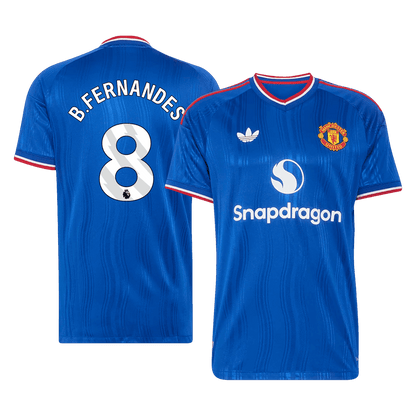 Manchester United Tröja B. FERNANDES #8 2026/27 Borta Autentisk Blå