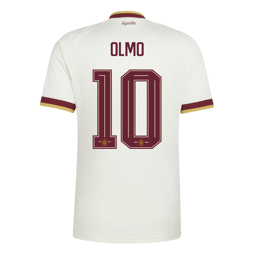 Spanien Tröja OLMO #10 2026 Borta Vit-2