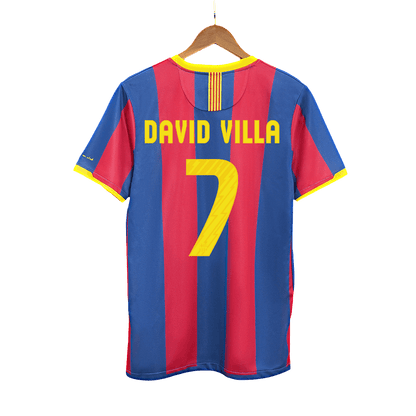 DAVID VILLA #7 Barcelona Hemmatröja 2010/11 Retro Tröja
 Röd & Blå