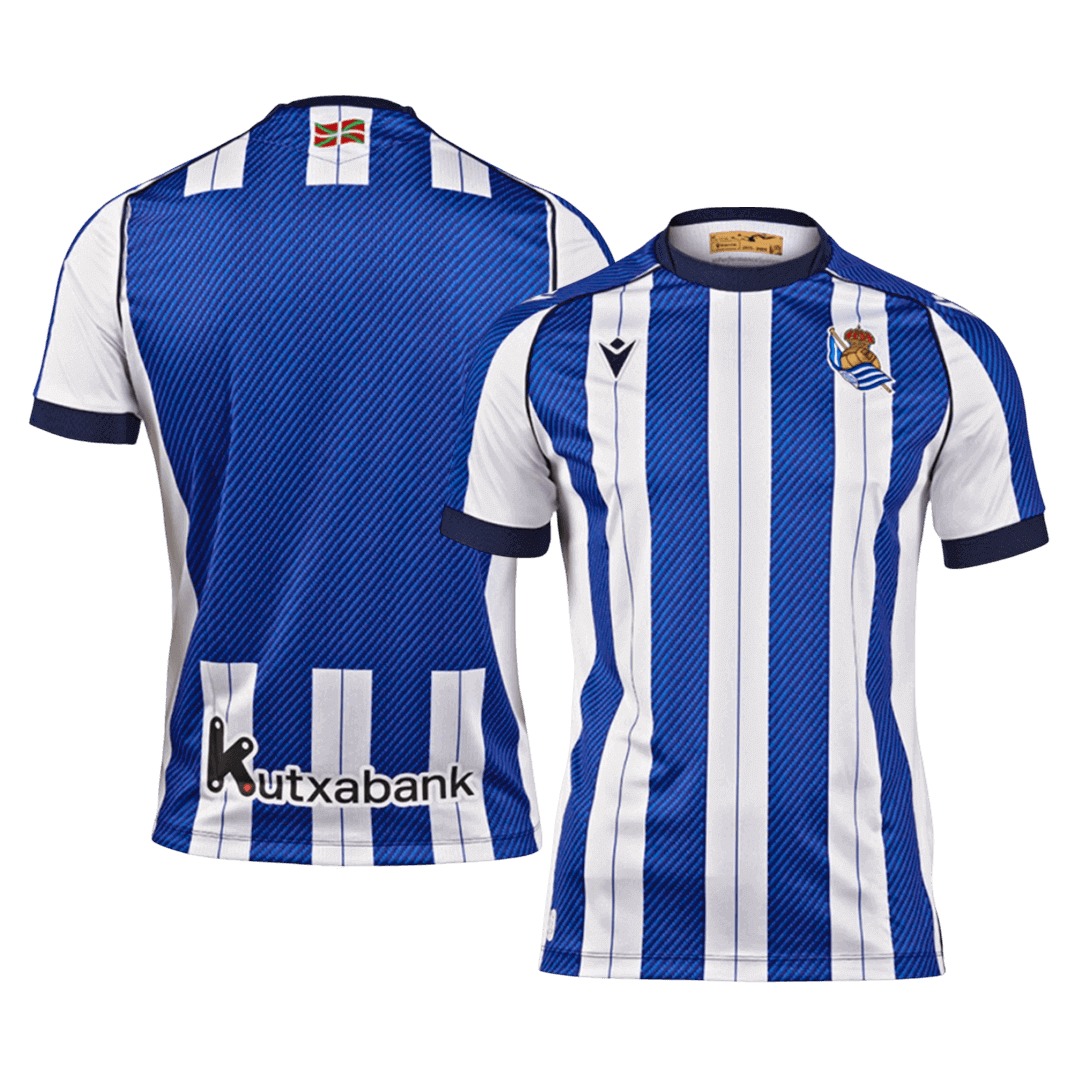 Real Sociedad Tröja 2025/26 Hemma Blå & Vit-9