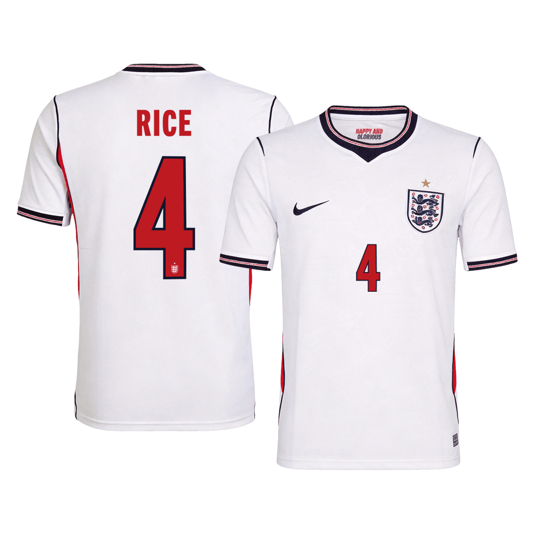 England Tröja RICE #4 2026 Hemma Vit