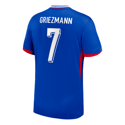 Frankrike Tröja GRIEZMANN #7 Euro 2024 Hemma Blå-7