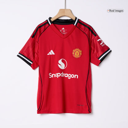 Manchester United Tröja 2025/26 Hemmaställ Röd Barn-14
