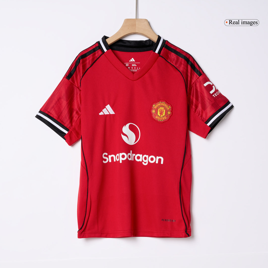 Manchester United Tröja 2025/26 Hemma Röd Barn
