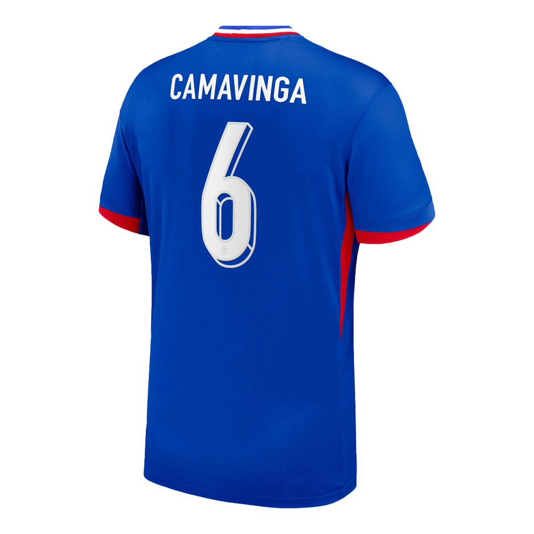 Frankrike Tröja CAMAVINGA #6 Euro 2024 Hemma Blå