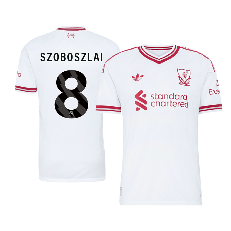 Liverpool Tröja SZOBOSZLAI #8 2026/27 Borta Autentisk Vit