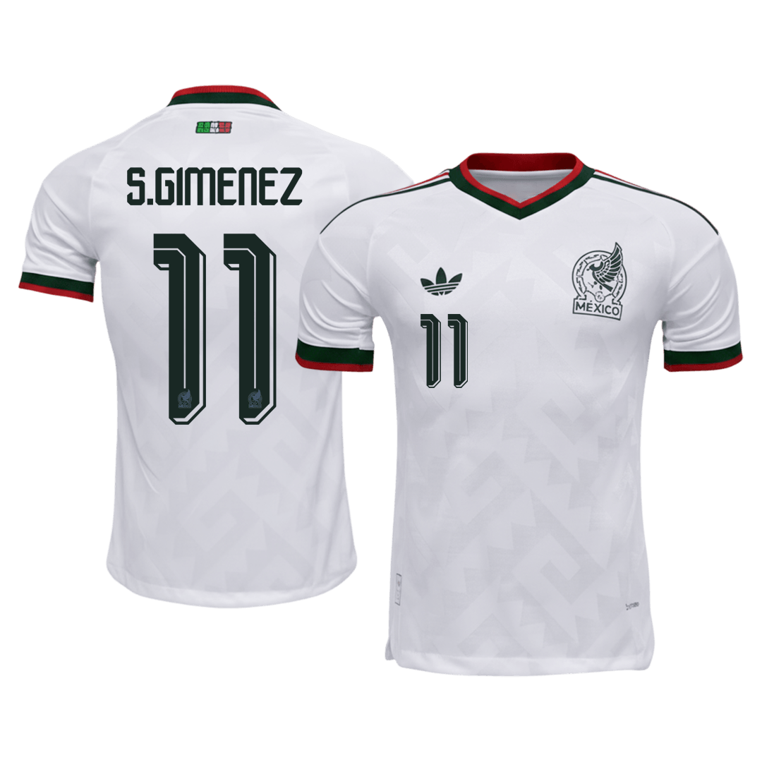 Mexiko Tröja S.GIMENEZ #11 2026 Borta Autentisk Vit