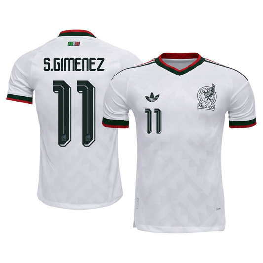 Mexiko Tröja S.GIMENEZ #11 2026 Borta Autentisk Vit