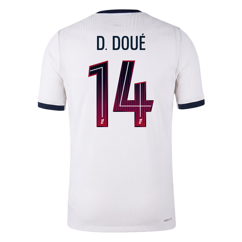 PSG Tröja D. DOUÉ #14 2026/27 Borta Autentisk Vit-3