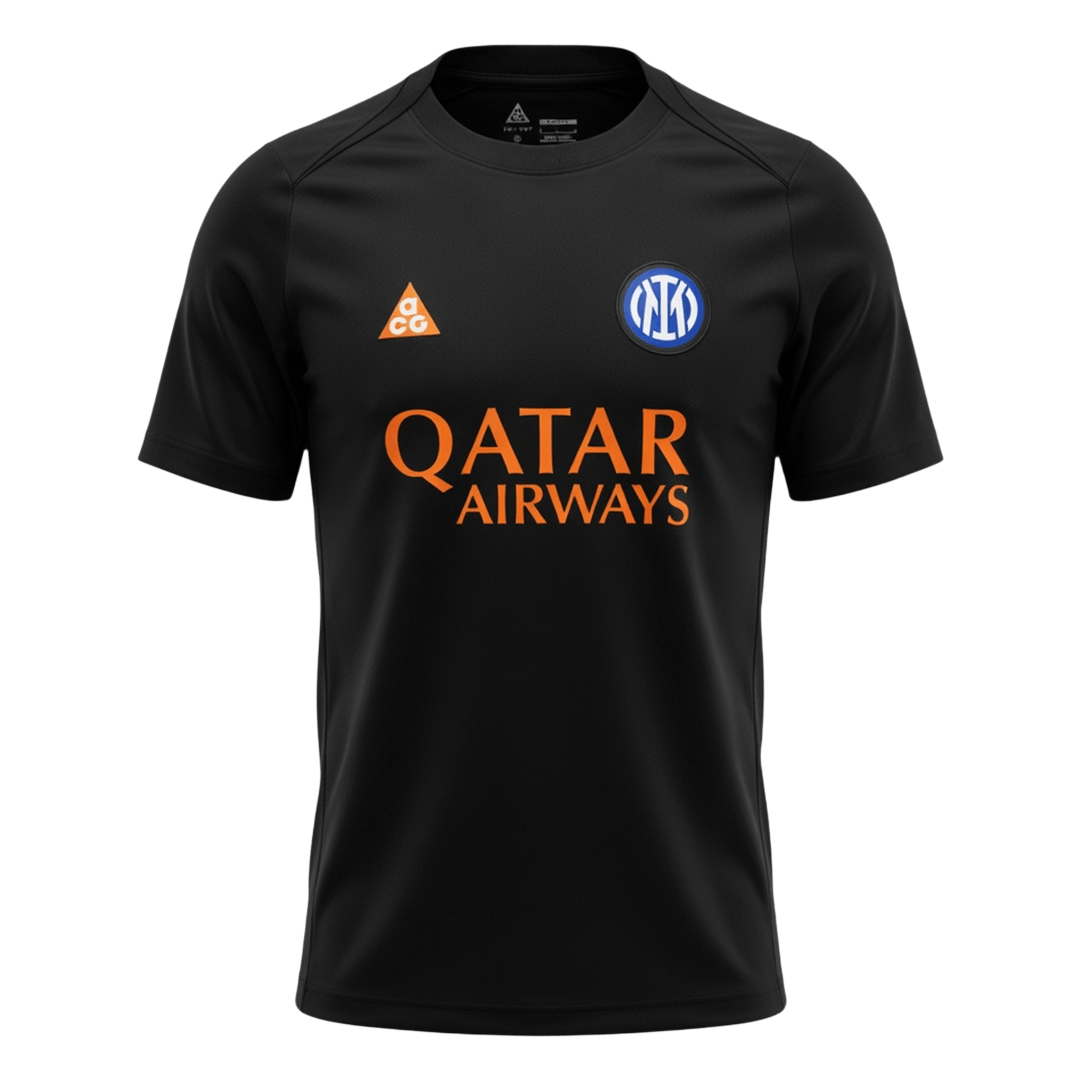Inter Milan Tröja 2025/26 Före match Svart