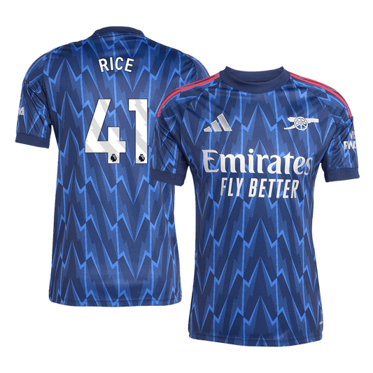 Arsenal Tröja RICE #41 2025/26 Borta Blå