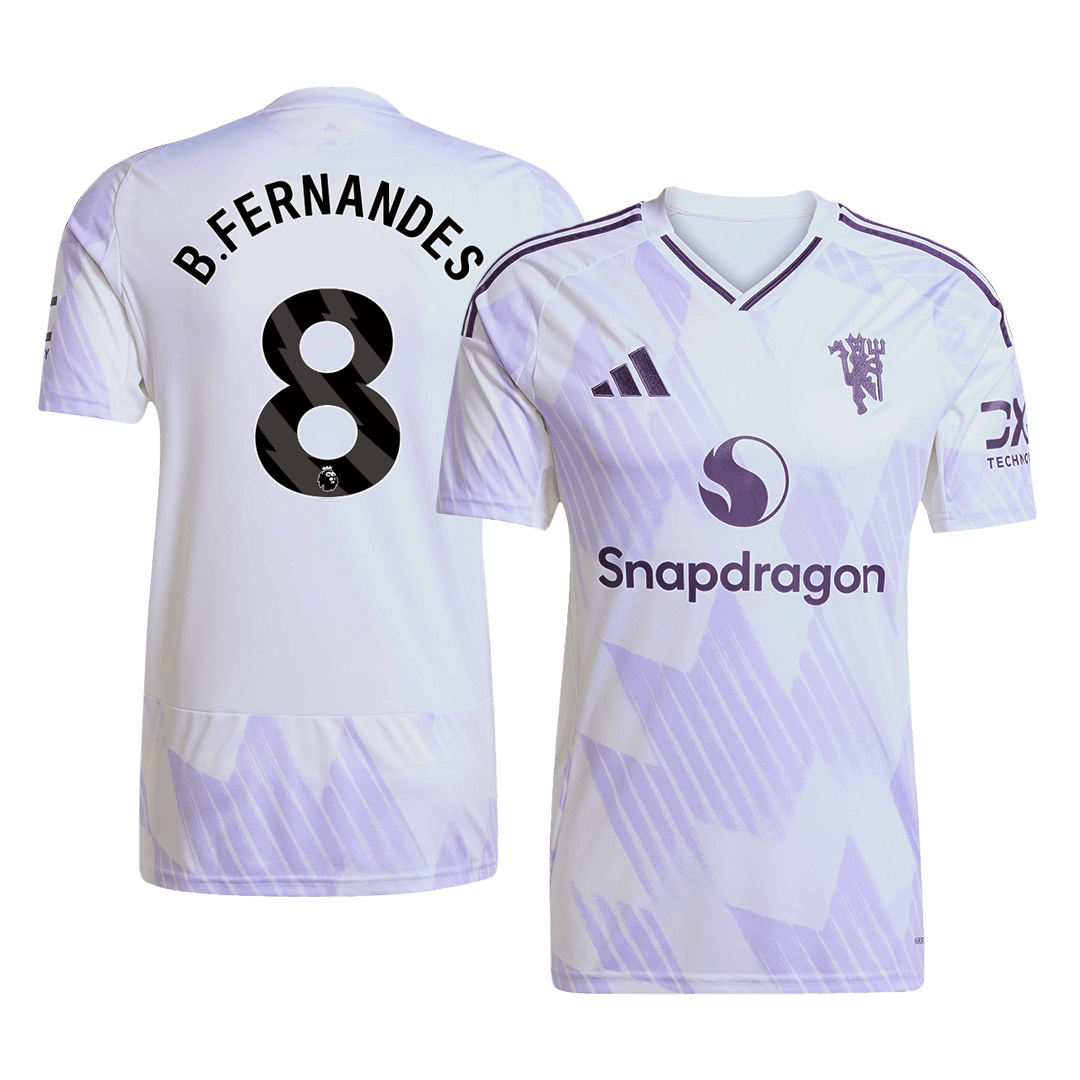 Manchester United Tröja B.FERNANDES #8 2025/26 Borta Vit