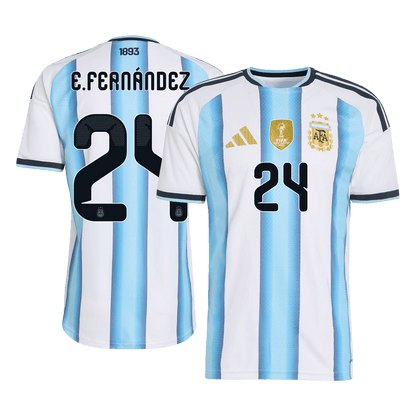 Argentina Tröja E. FERNÁNDEZ #24 2026 Hemma Autentisk Blå & Vit