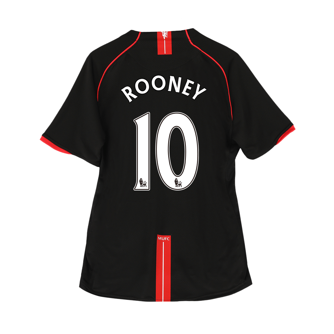 ROONEY #10 Manchester United Bortatröja 2007/08 Retro Tröja
 Svart