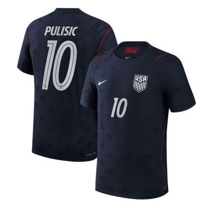 USA Tröja PULISIC #10 2026 Borta Autentisk Svart-2