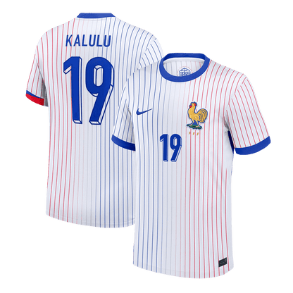 Frankrike Tröja KALULU #19 Euro 2024 Borta Vit
