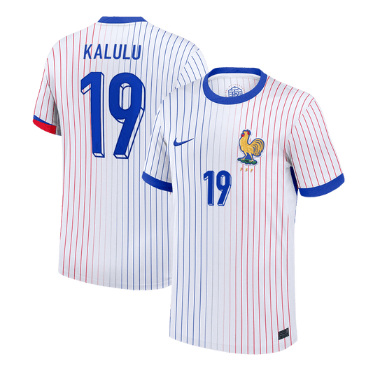 Frankrike Tröja KALULU #19 Euro 2024 Borta Vit