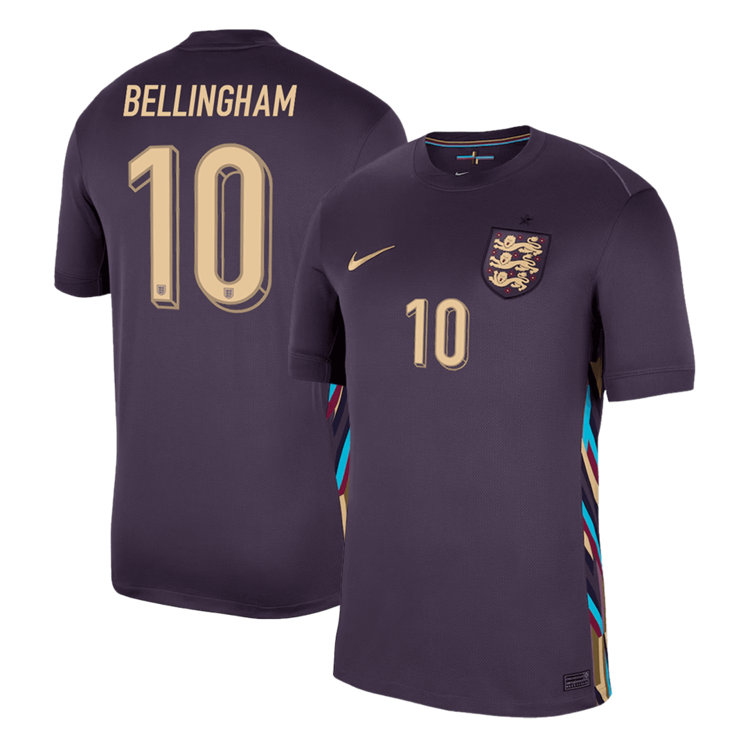England Tröja BELLINGHAM #10 2024 Borta Mörkblå