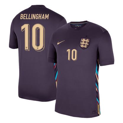 England Tröja BELLINGHAM #10 2024 Borta Mörkblå