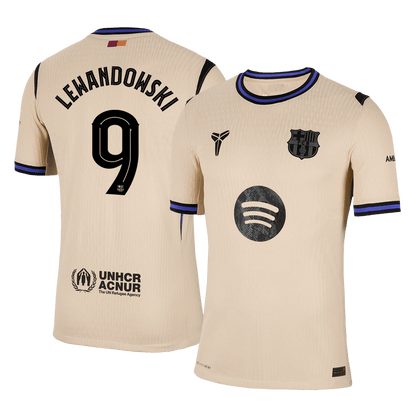 Barcelona Tröja LEWANDOWSKI #9 2025/26 Borta Gul - UCL