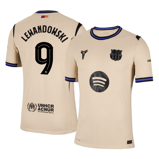 Barcelona Tröja LEWANDOWSKI #9 2025/26 Borta Gul - UCL