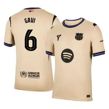 Barcelona Tröja GAVI #6 2025/26 Borta Gul - UCL