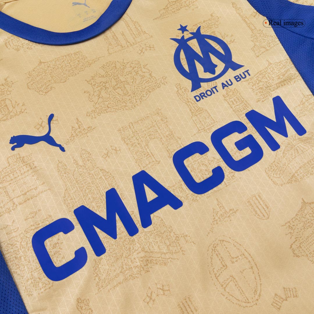 Marseille Tröja 2025/26 Fourth Away Autentisk Gul