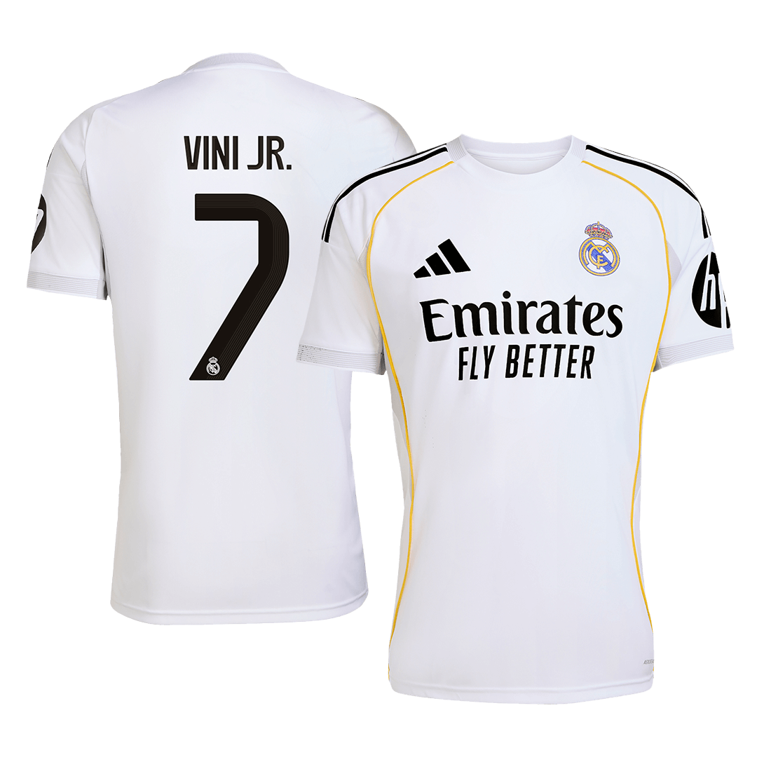 VINI JR. #7 Real Madrid Tröja 2025/26 Hemma Premium Vit