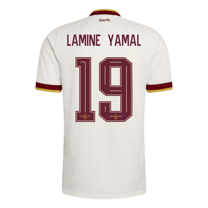 Spanien Tröja LAMINE YAMAL #19 2026 Borta Autentisk Vit-9