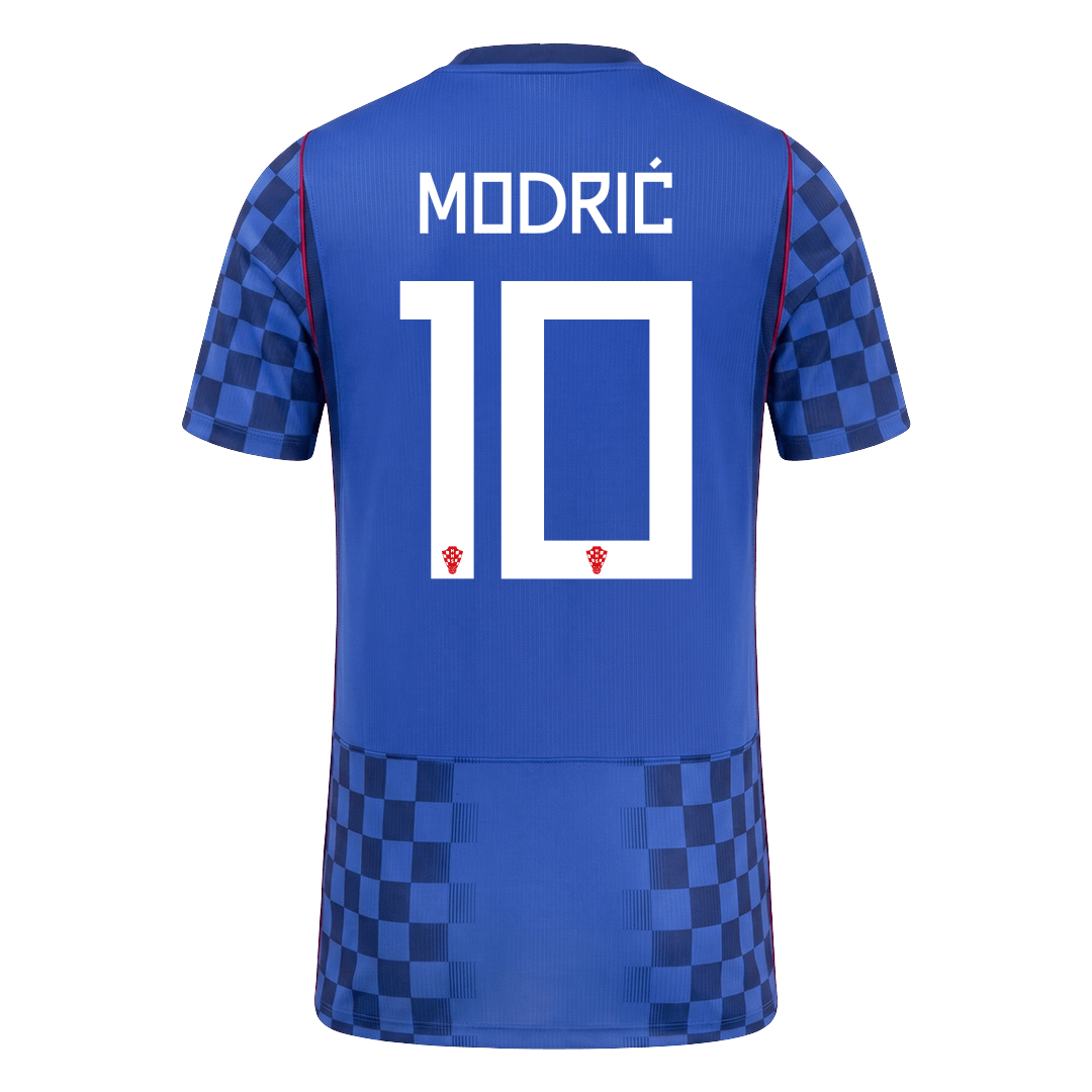 Kroatien Tröja MODRIĆ #10 2026 Borta Autentisk Blå-11
