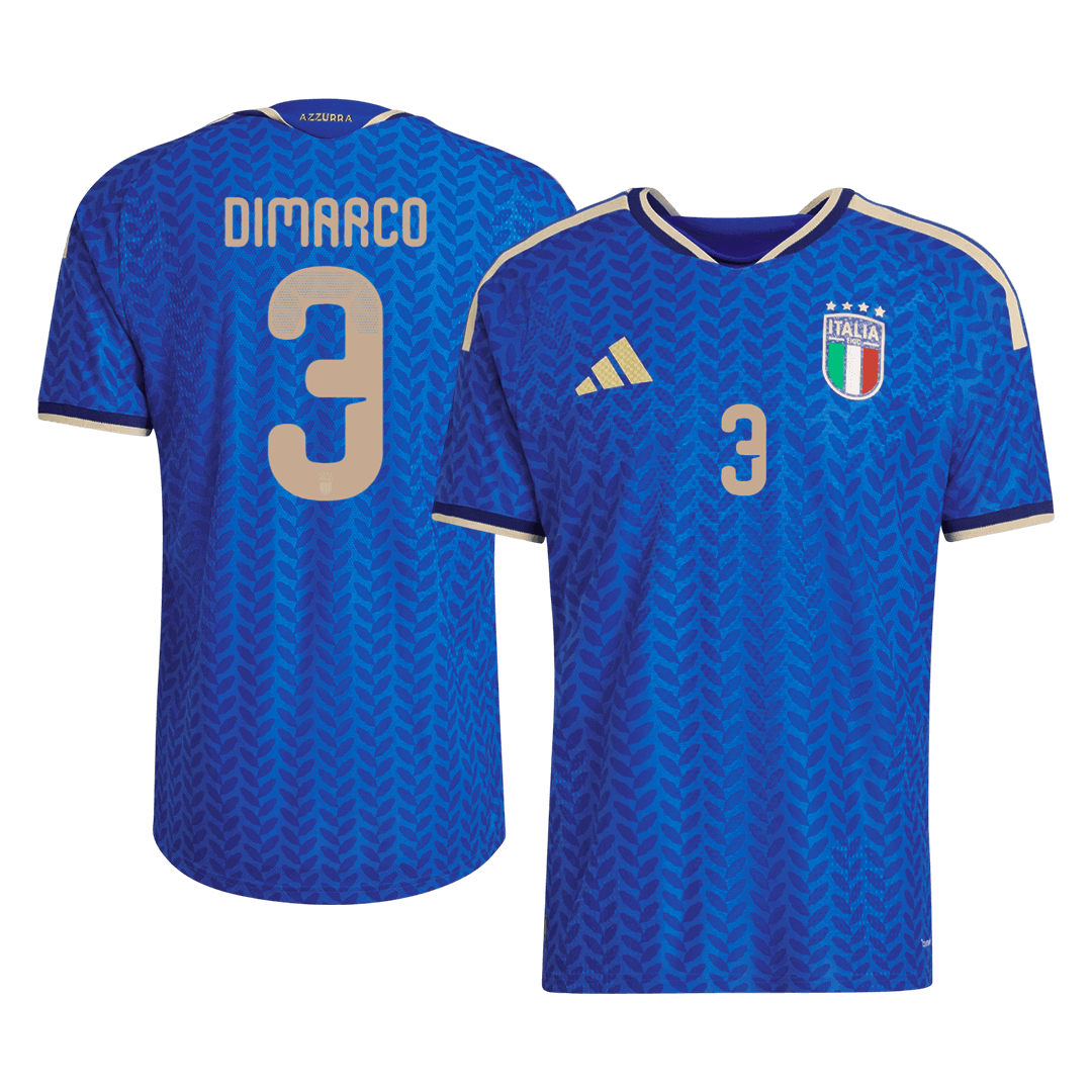 Italien Tröja DIMARCO #3 2026 Hemma Autentisk Blå