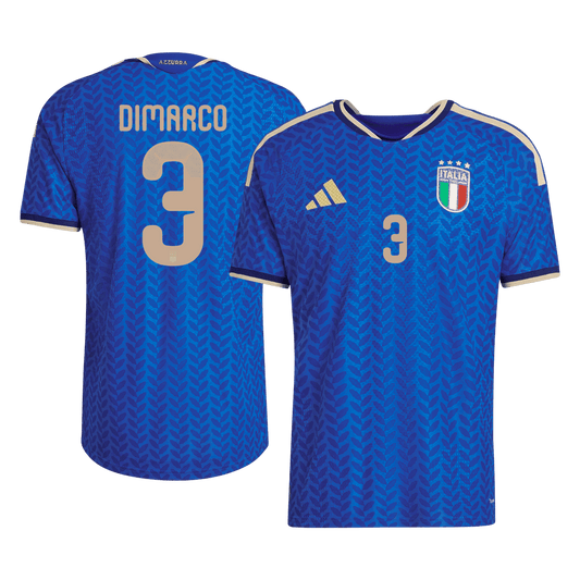 Italien Tröja DIMARCO #3 2026 Hemma Autentisk Blå