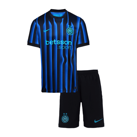 Inter Milan Tröja 2025/26 Hemma Blå och svart Barn