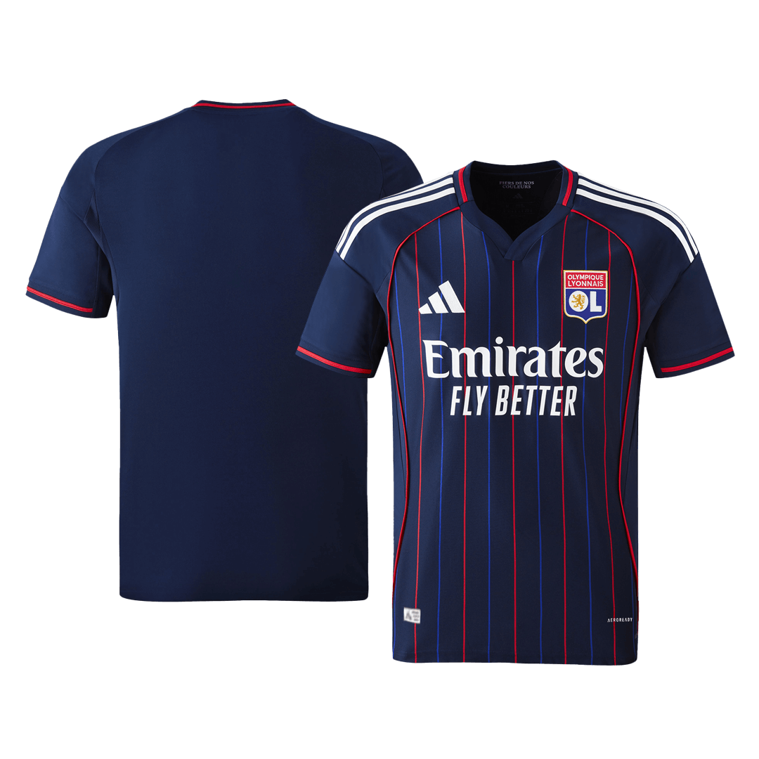 Olympique Lyonnais Tröja 2025/26 Borta Autentisk Mörkblå-9