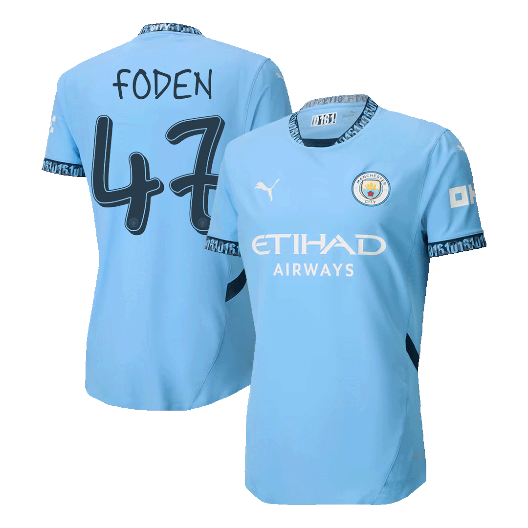 Manchester City Tröja FODEN #47 2024/25 Hemma Blå - UCL