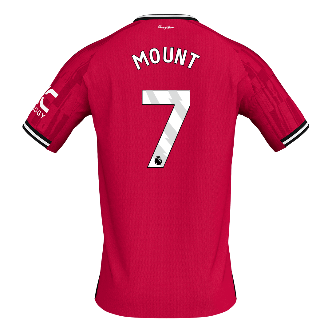 MOUNT #7 Manchester United Tröja 2025/26 Hemma Premium Röd-9