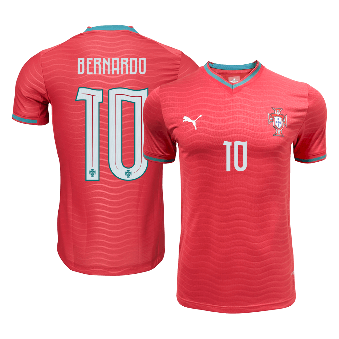 Portugal Tröja BERNARDO #10 2026 Hemma Autentisk Röd