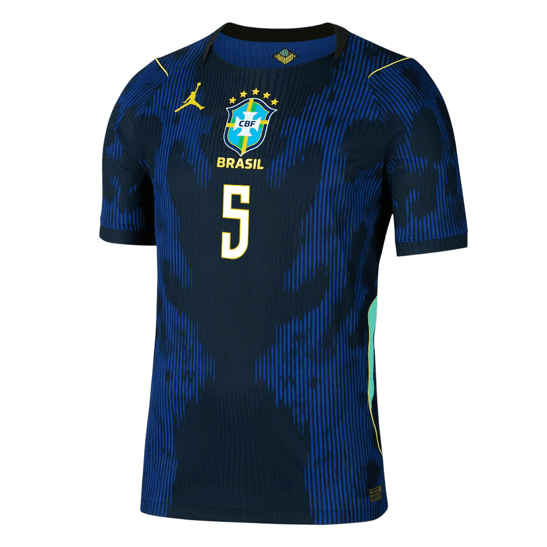 Brasilien Tröja CASEMIRO #5 2026 Borta Autentisk Mörkblå-2