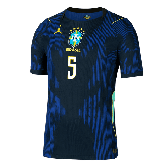Brasilien Tröja CASEMIRO #5 2026 Borta Autentisk Mörkblå-1