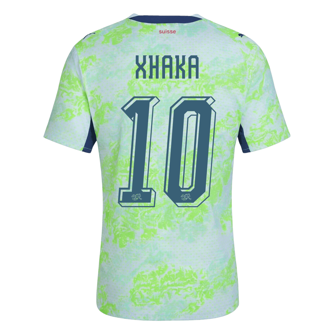 Schweiz Tröja XHAKA #10 2026 Borta Autentisk Grön