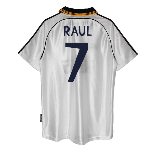 RAUL #7 Real Madrid Hemmatröja 1999/00 Retro Tröja
 Vit