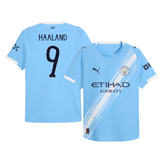 Manchester City Tröja HAALAND #9 2025/26 Hemma Blå