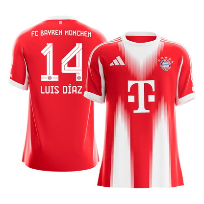 LUIS DÍAZ #14 Bayern Munich Tröja 2025/26 Hemma Premium Röd